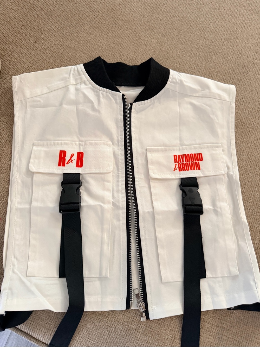 Usher & Chris Brown White Utility Vest size L